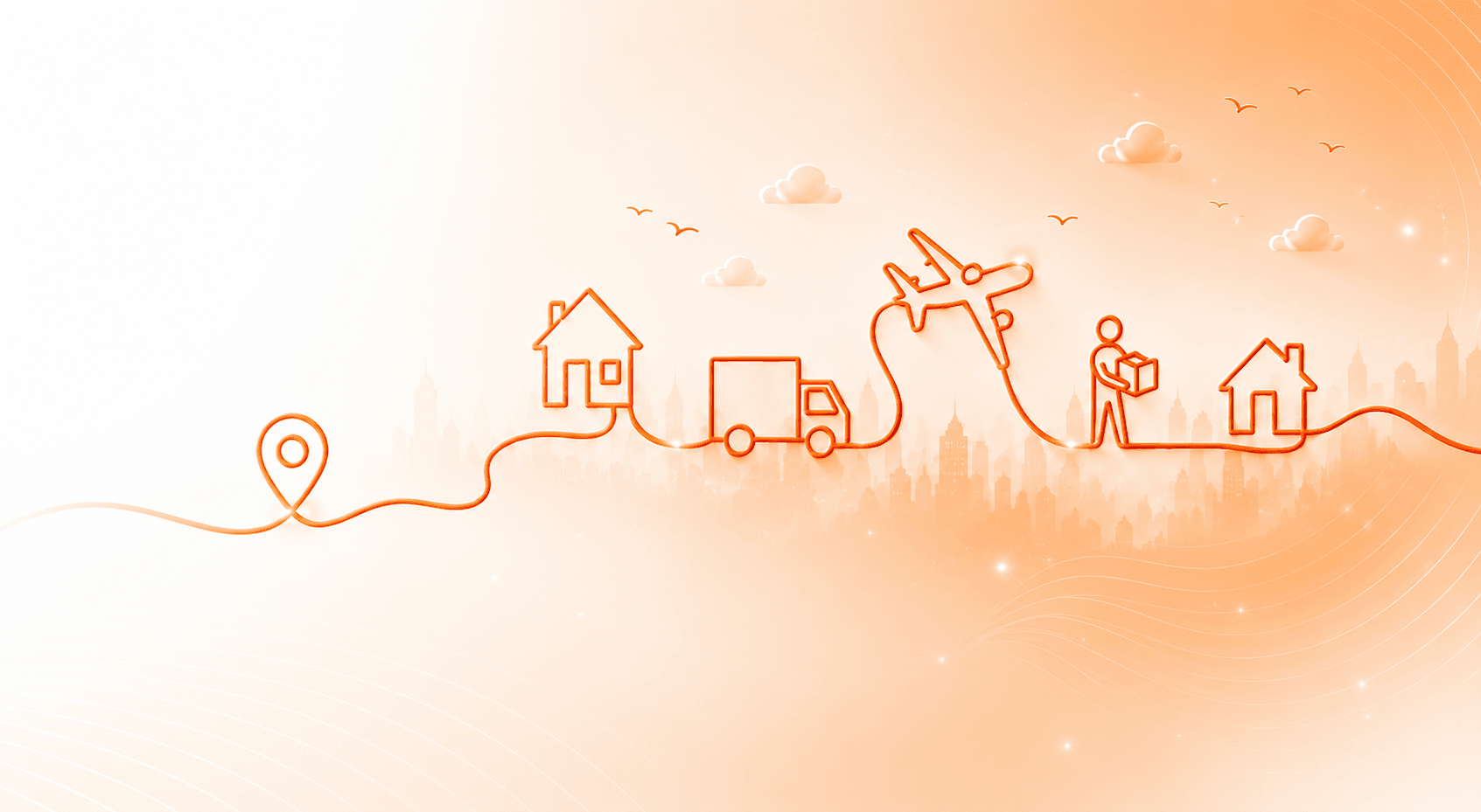 Package journey illustration